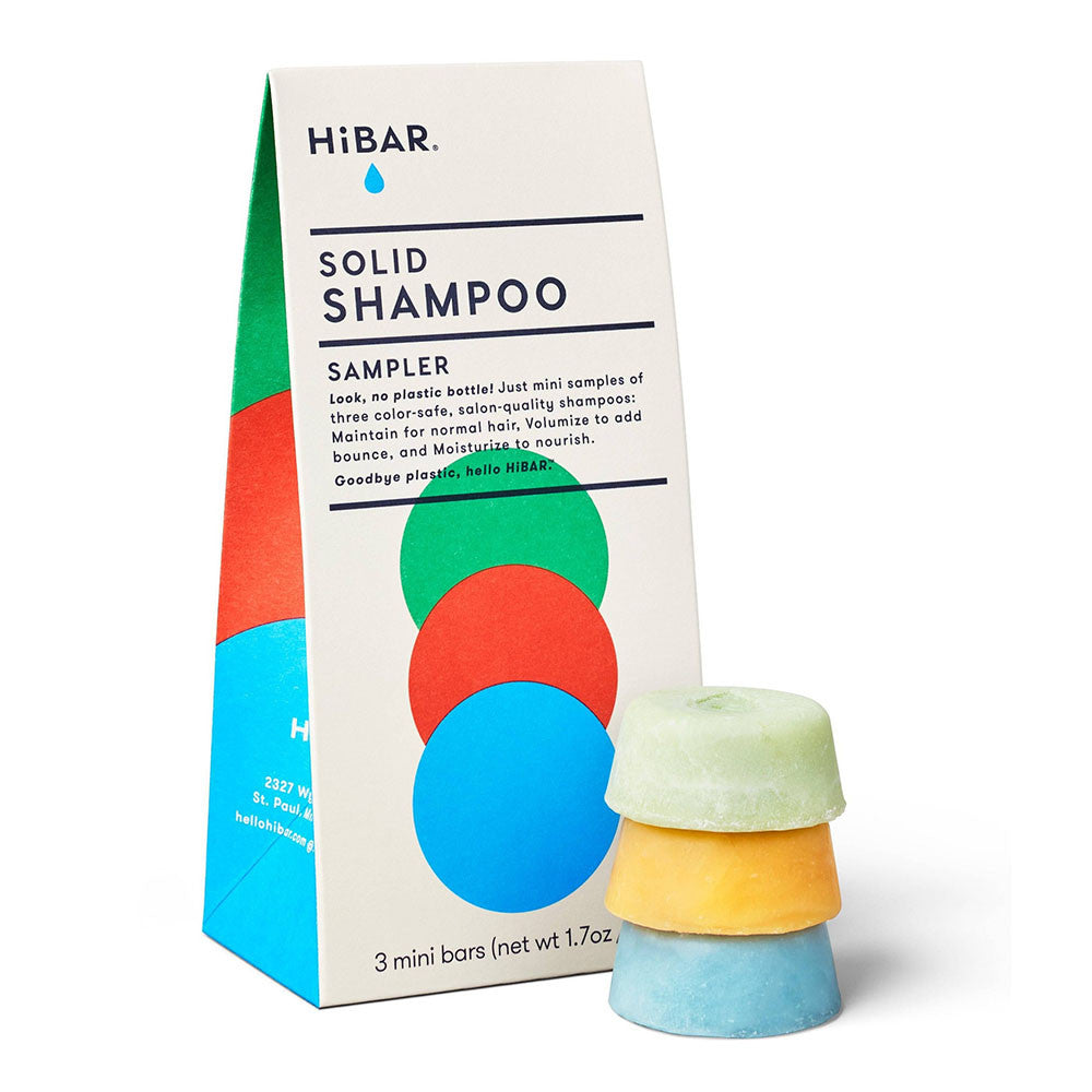 HiBar Sampler Solid Shampoo Mini Bars, 3 Ea